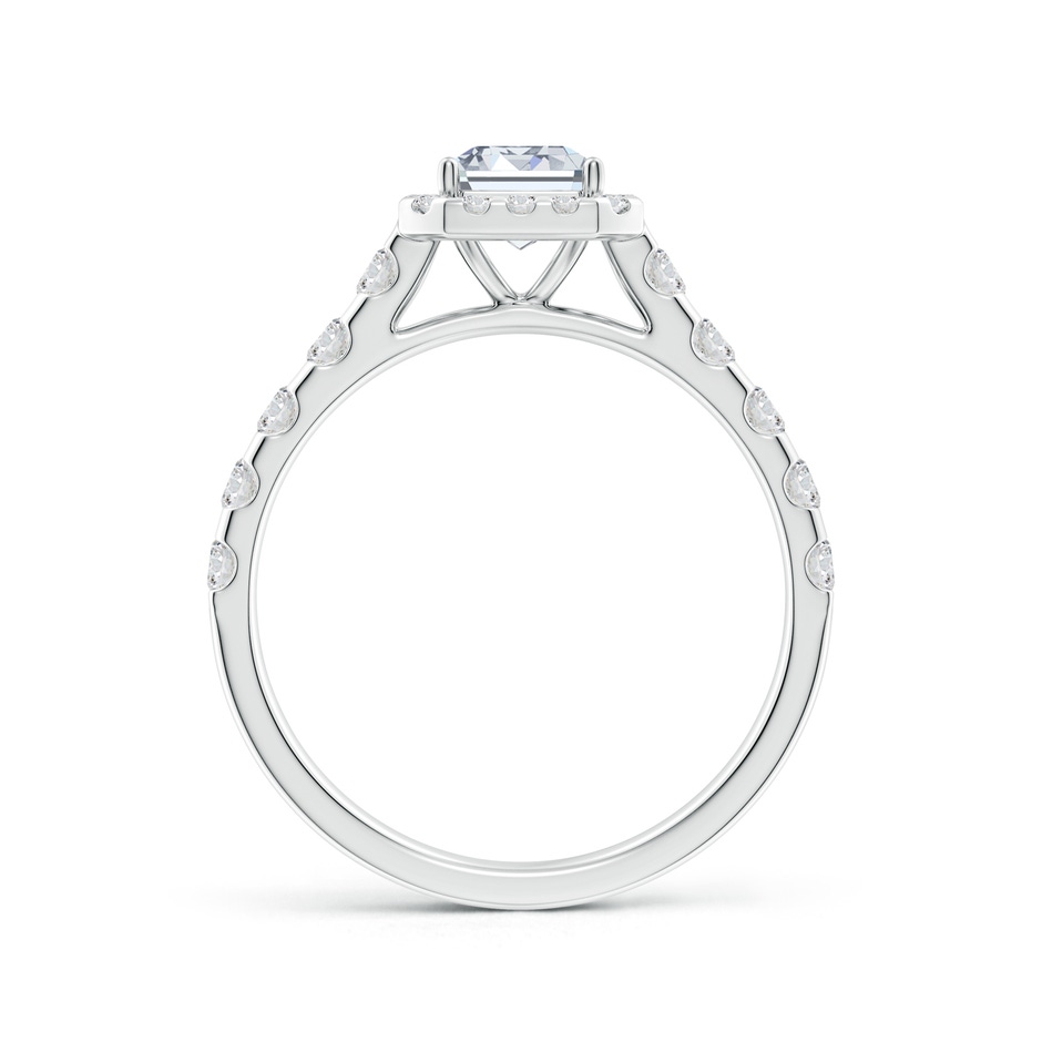 7x5mm HSI2 Emerald-Cut Diamond Halo Classic Engagement Ring in White Gold side 199