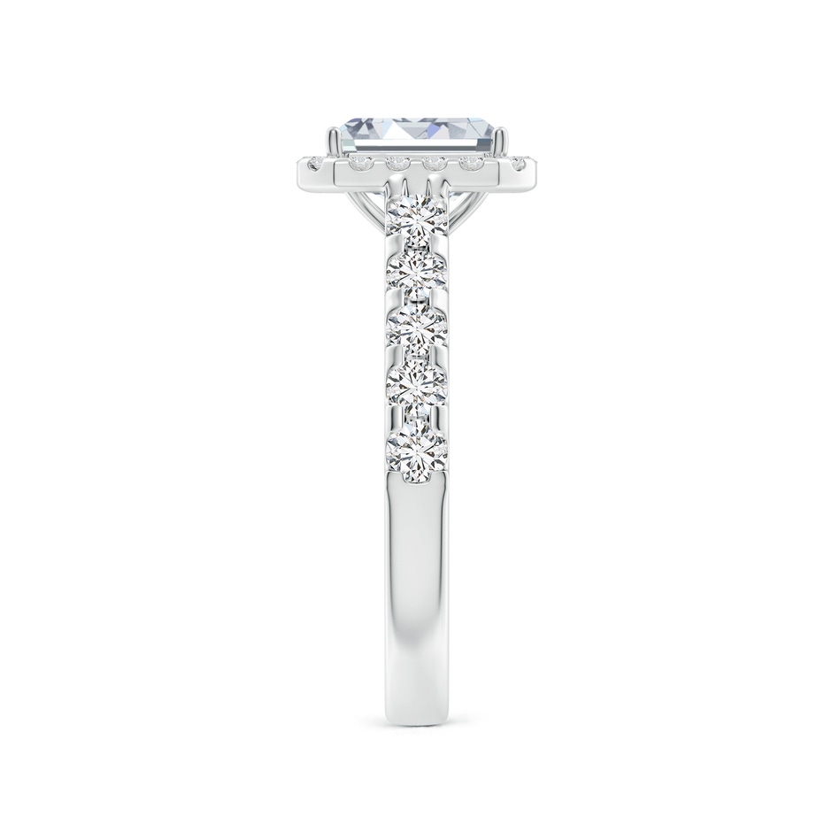 7x5mm HSI2 Emerald-Cut Diamond Halo Classic Engagement Ring in White Gold side 299