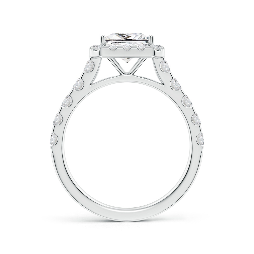 6.5mm HSI2 Princess-Cut Diamond Halo Engagement Ring in White Gold Side 199