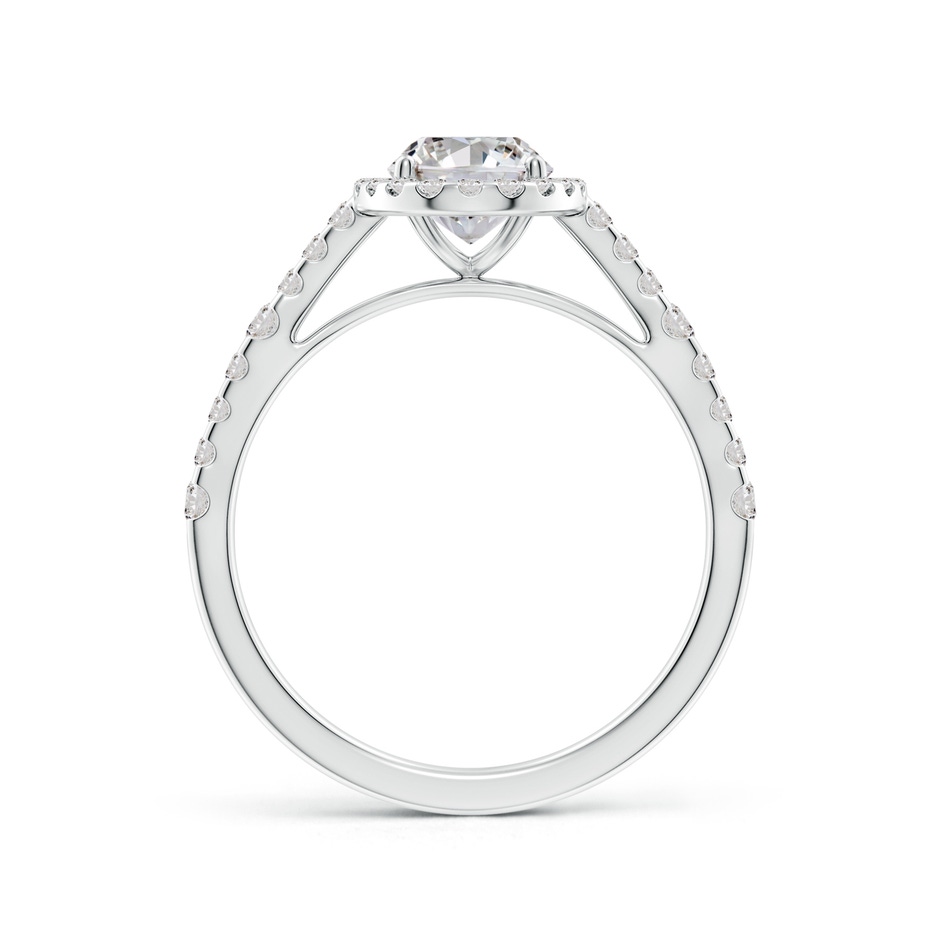 7.7x5.7mm IJI1I2 Oval Diamond Station Halo Engagement Ring in White Gold side 199