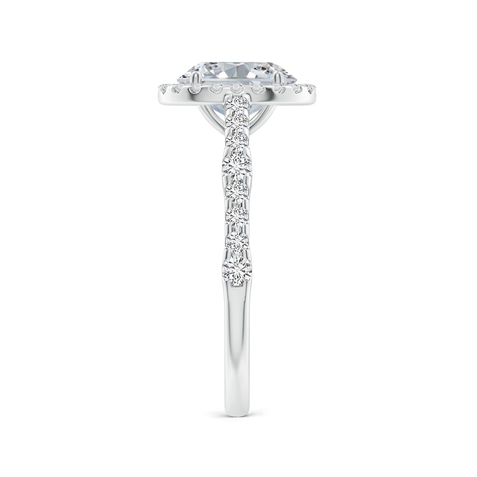 8.5x6.5mm HSI2 Oval Diamond Station Halo Engagement Ring in P950 Platinum side 299