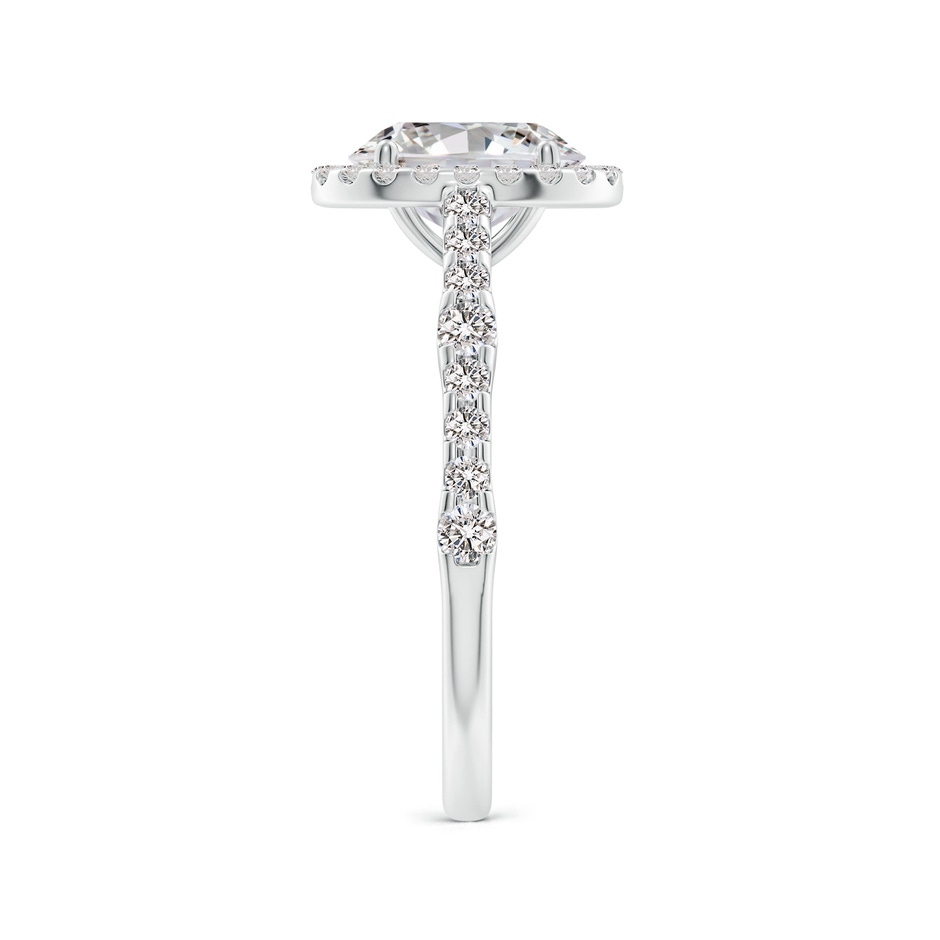 8.5x6.5mm IJI1I2 Oval Diamond Station Halo Engagement Ring in P950 Platinum side 299