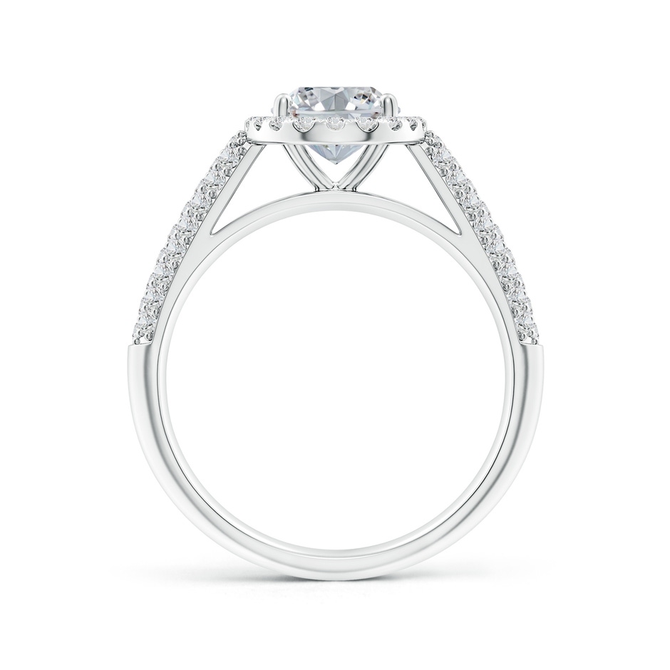 8.5x6.5mm HSI2 Oval Diamond Halo Engagement Ring with Pave-Set Accents in White Gold side 199