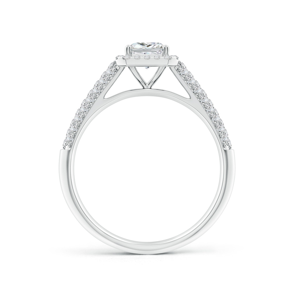 7x5mm HSI2 Radiant-Cut Diamond Halo Engagement Ring with Pave-Set Accents in White Gold Side 199
