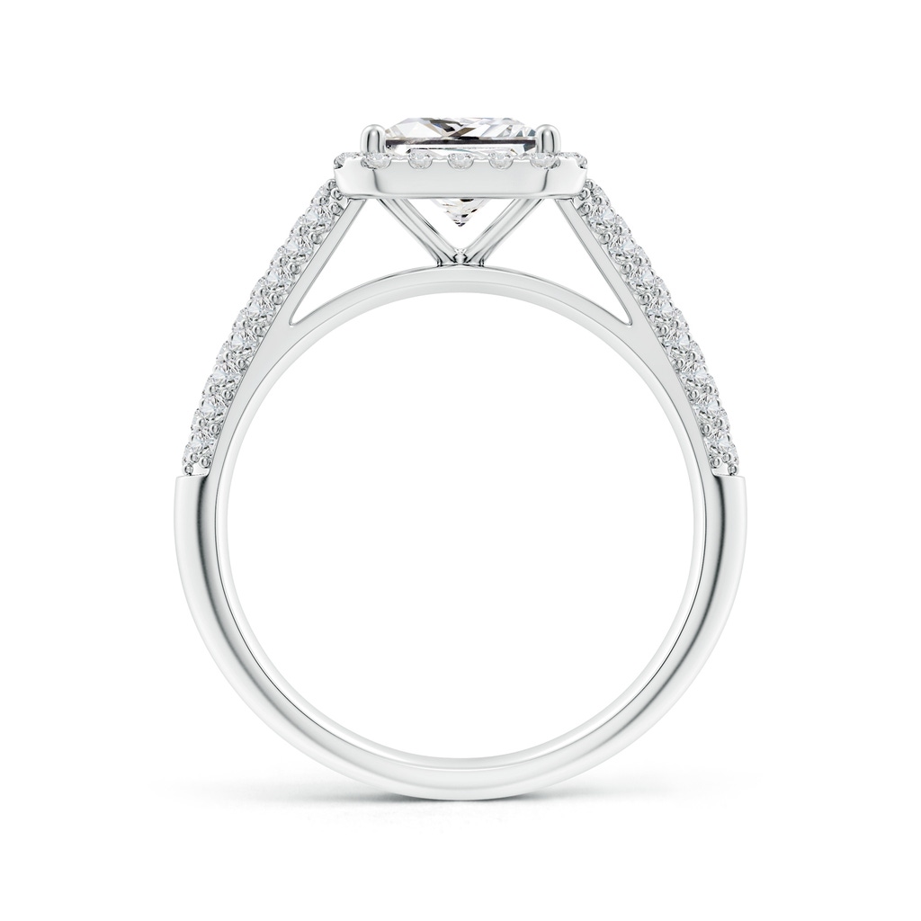 6.5mm HSI2 Princess-Cut Diamond Halo Engagement Ring with Pave-Set Accents in White Gold Side 199