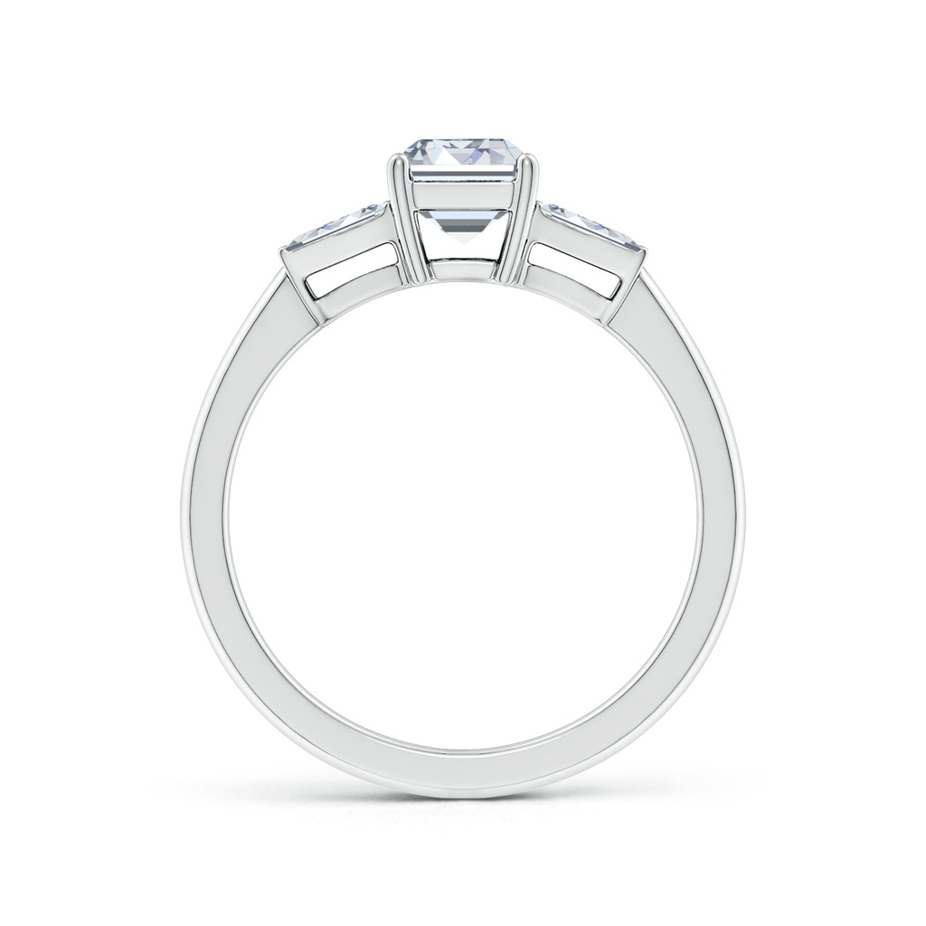 7x5mm HSI2 Emerald-Cut and Twin Tapered Baguette Diamond Side Stone Engagement Ring in White Gold Side 199