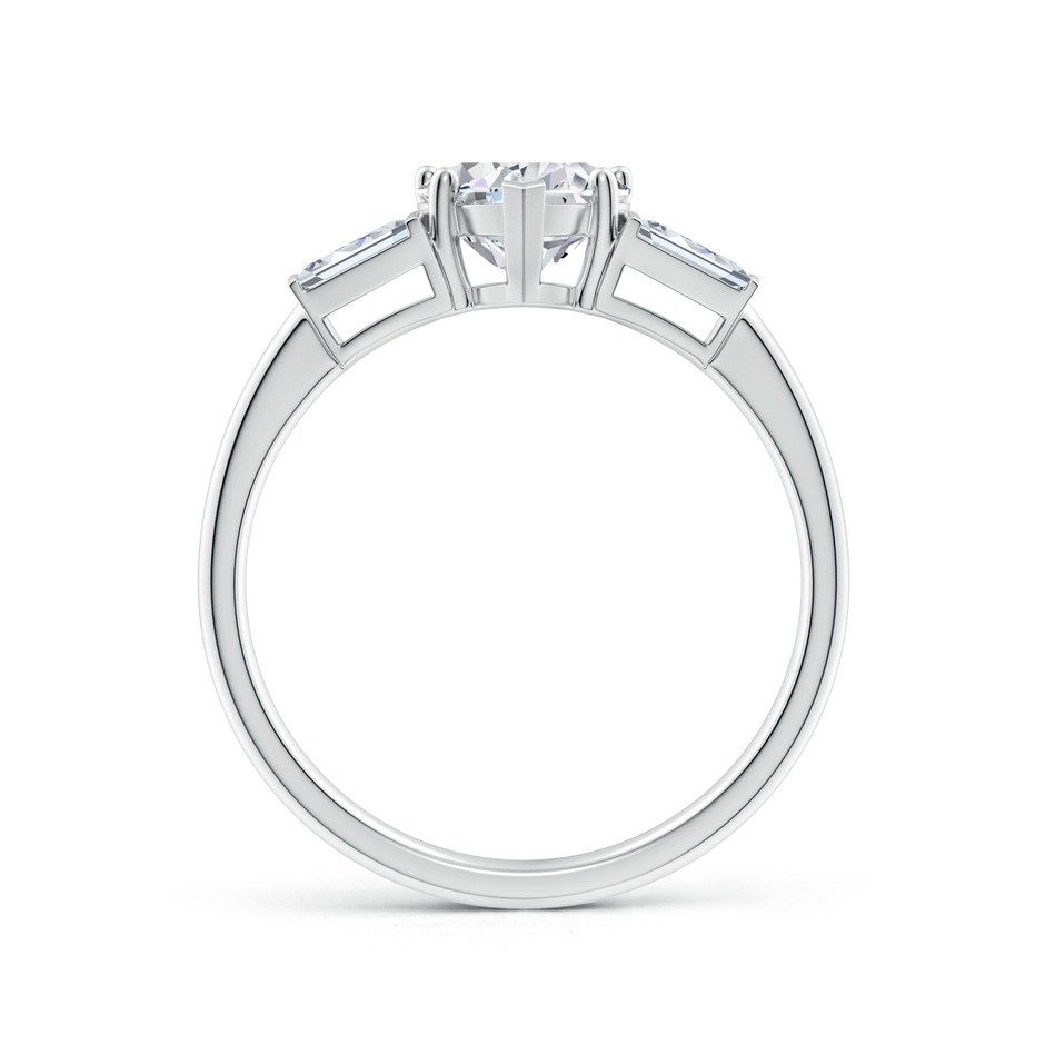 6.5mm HSI2 Heart and Twin Tapered Baguette Diamond Side Stone Engagement Ring in White Gold side 199