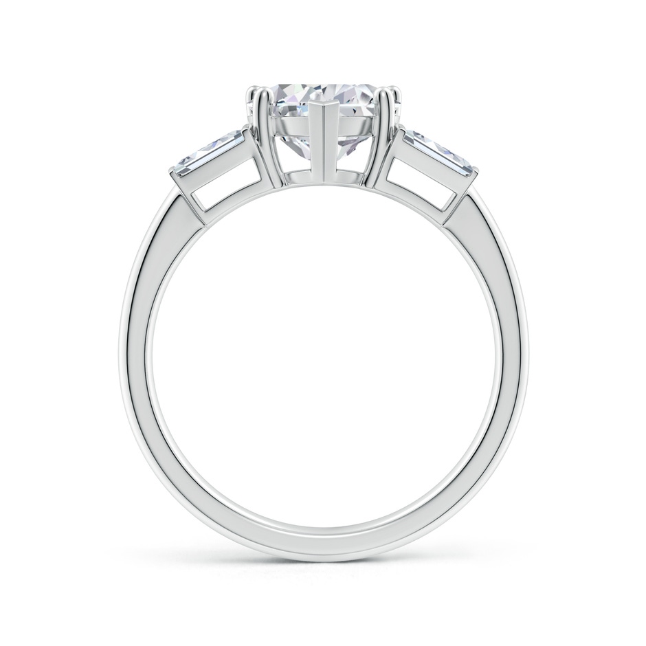 7.5mm HSI2 Heart and Twin Tapered Baguette Diamond Side Stone Engagement Ring in White Gold side 199