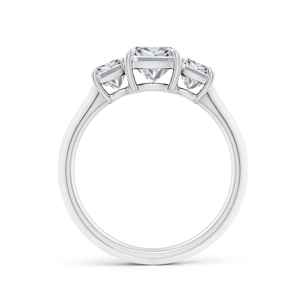 7.5x5.5mm IJI1I2 Cushion Rectangular Diamond Three Stone Knife-Edge Shank Engagement Ring in White Gold Side 199