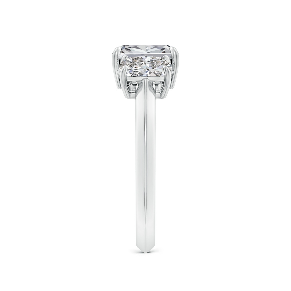 7.5x5.5mm IJI1I2 Cushion Rectangular Diamond Three Stone Knife-Edge Shank Engagement Ring in White Gold Side 299