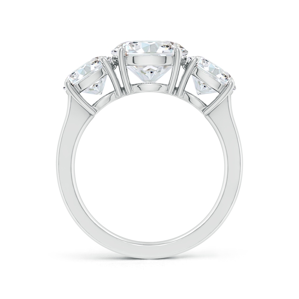 8.9mm GVS2 Round Diamond Three Stone Classic Engagement Ring in P950 Platinum Side 199
