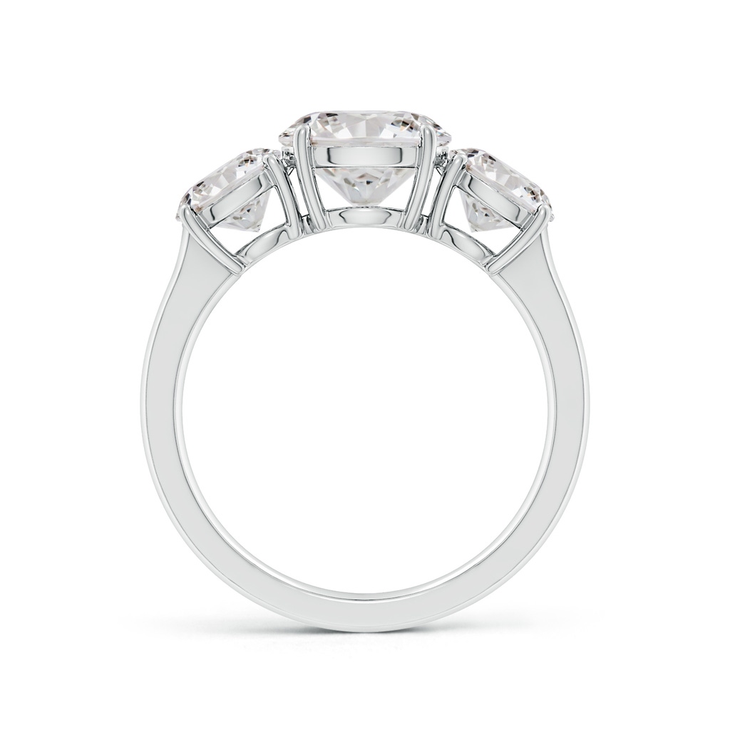 8mm IJI1I2 Round Diamond Three Stone Classic Engagement Ring in White Gold - side 199