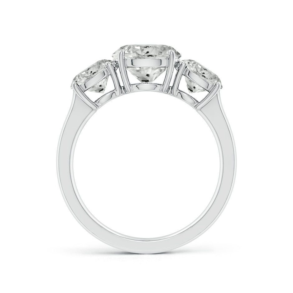 8mm KI3 Round Diamond Three Stone Classic Engagement Ring in P950 Platinum side 199