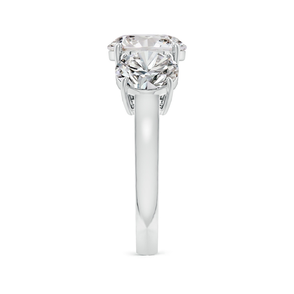9.2mm IJI1I2 Round Diamond Three Stone Classic Engagement Ring in White Gold side 299