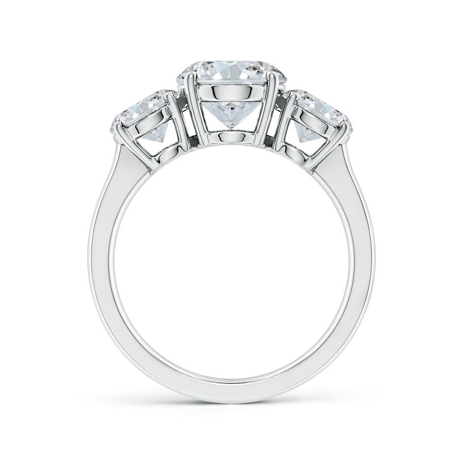 10x8mm GVS2 Oval Diamond Three Stone Classic Engagement Ring in P950 Platinum side 199