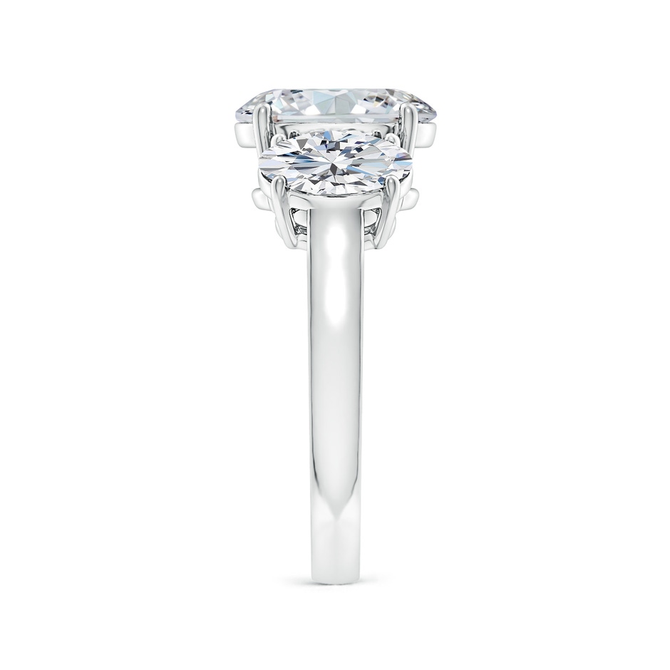 10x8mm GVS2 Oval Diamond Three Stone Classic Engagement Ring in P950 Platinum side 299