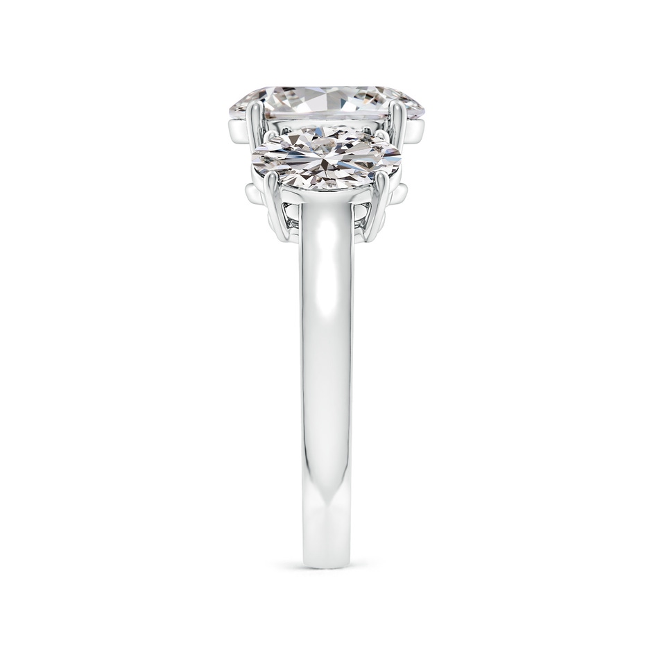 10x8mm IJI1I2 Oval Diamond Three Stone Classic Engagement Ring in P950 Platinum side 299