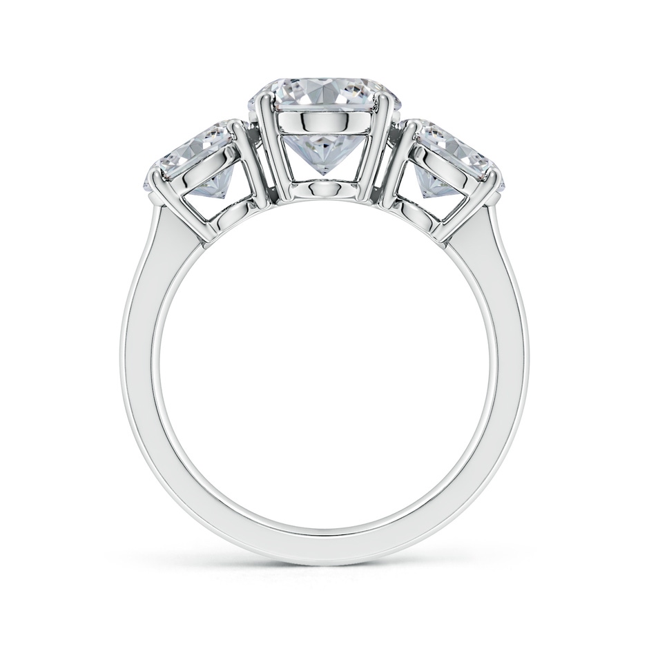 12x8mm HSI2 Oval Diamond Three Stone Classic Engagement Ring in P950 Platinum side 199