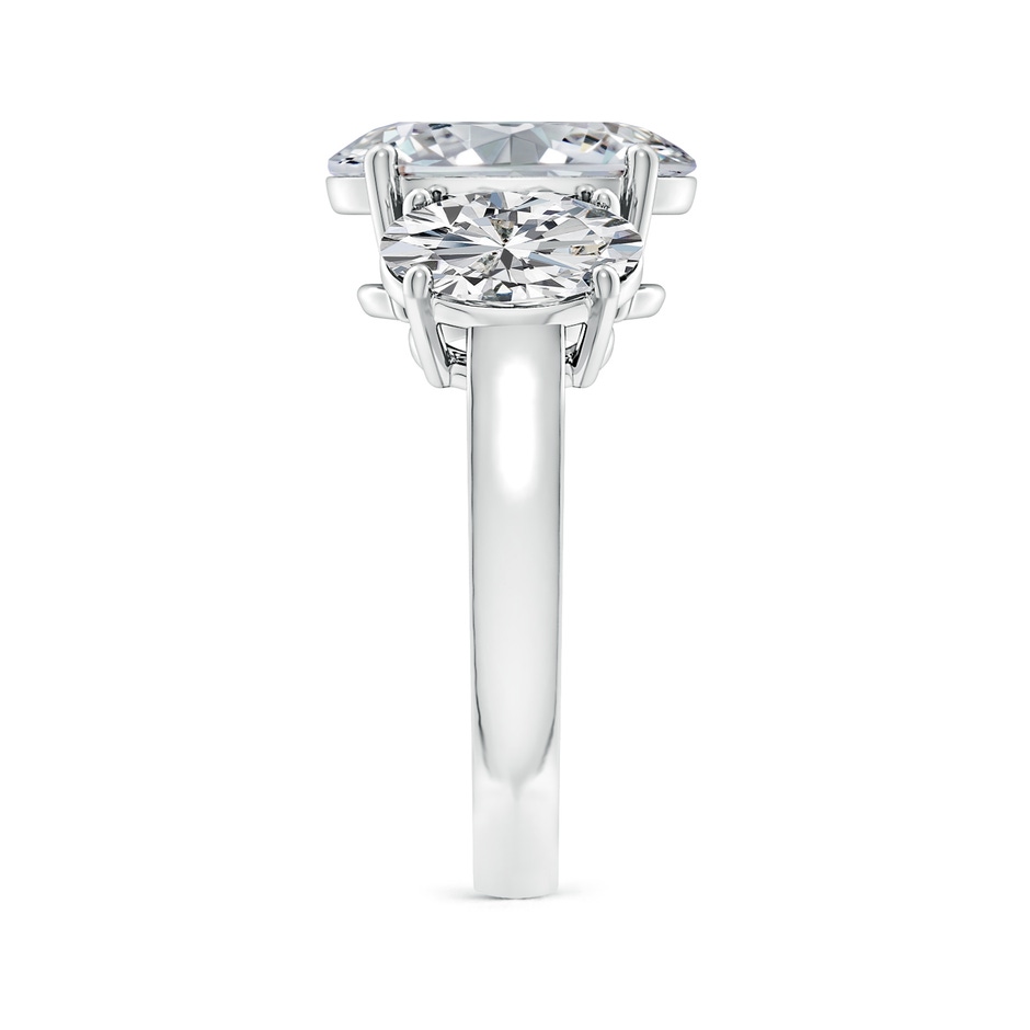 12x8mm HSI2 Oval Diamond Three Stone Classic Engagement Ring in P950 Platinum side 299