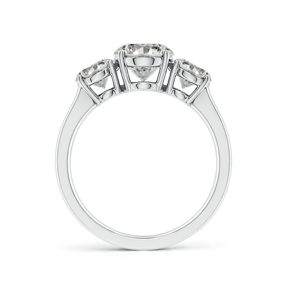 9x7mm KI3 Oval Diamond Three Stone Classic Engagement Ring in P950 Platinum side 199