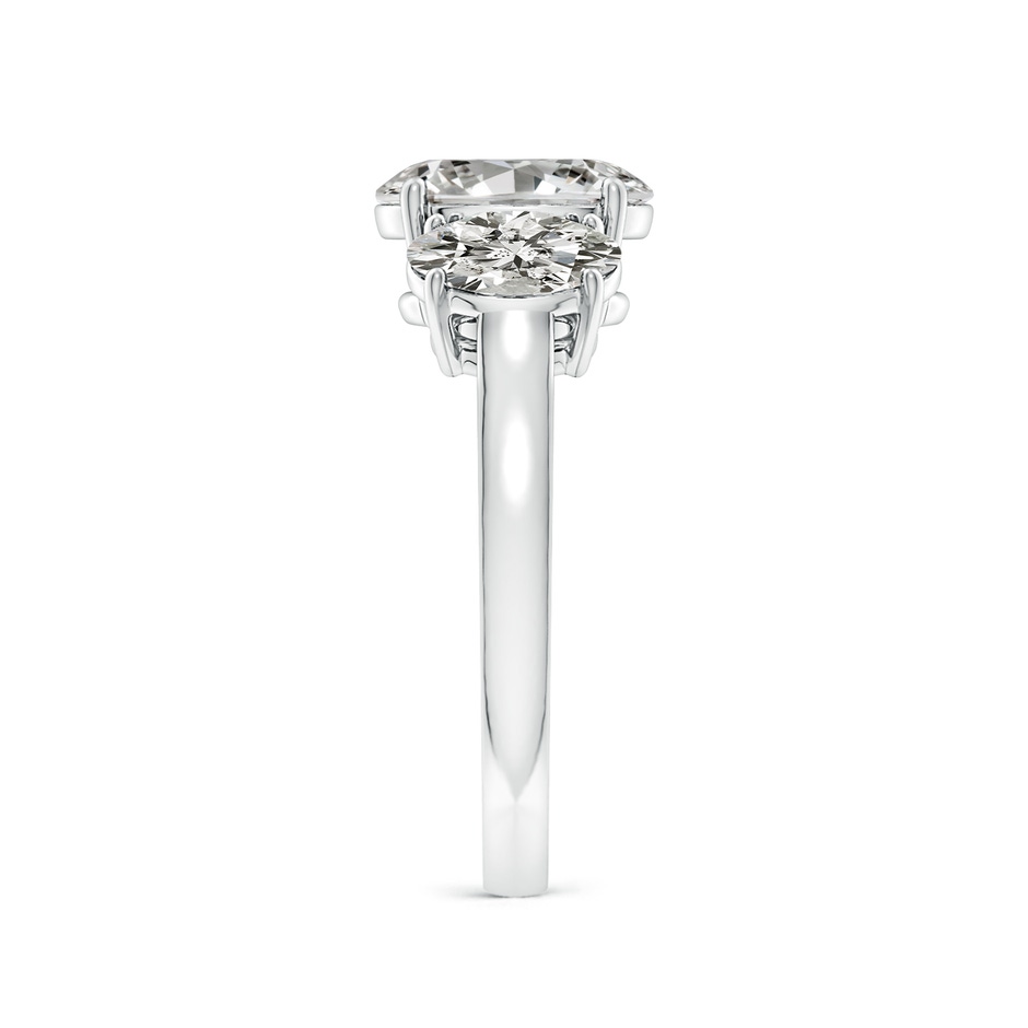 9x7mm KI3 Oval Diamond Three Stone Classic Engagement Ring in P950 Platinum side 299