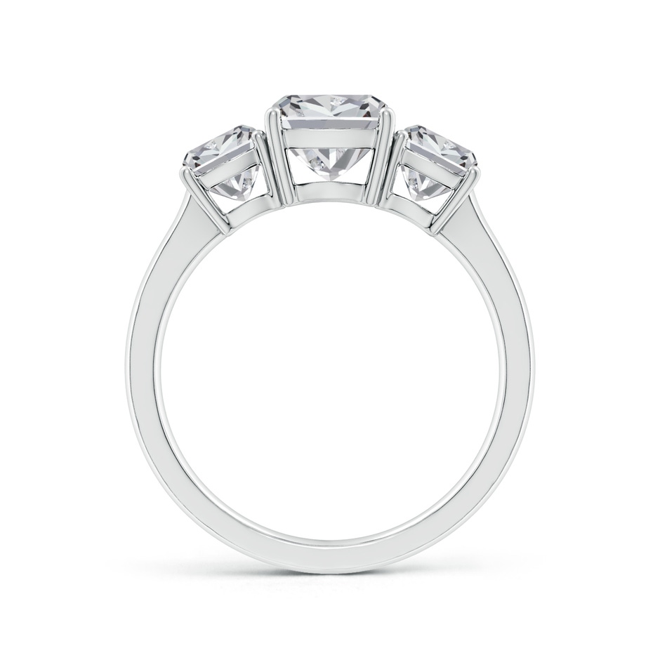 8.5x6.5mm IJI1I2 Cushion Rectangular Diamond Three Stone Classic Engagement Ring in White Gold side 199