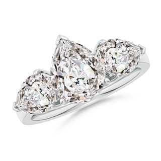 10x8mm IJI1I2 Pear Diamond Three Stone Classic Engagement Ring in P950 Platinum