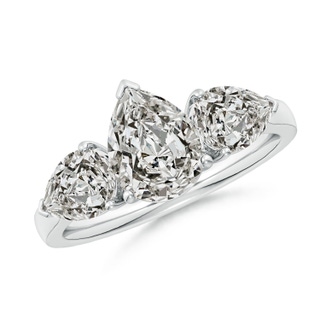 9x7mm KI3 Pear Diamond Three Stone Classic Engagement Ring in P950 Platinum