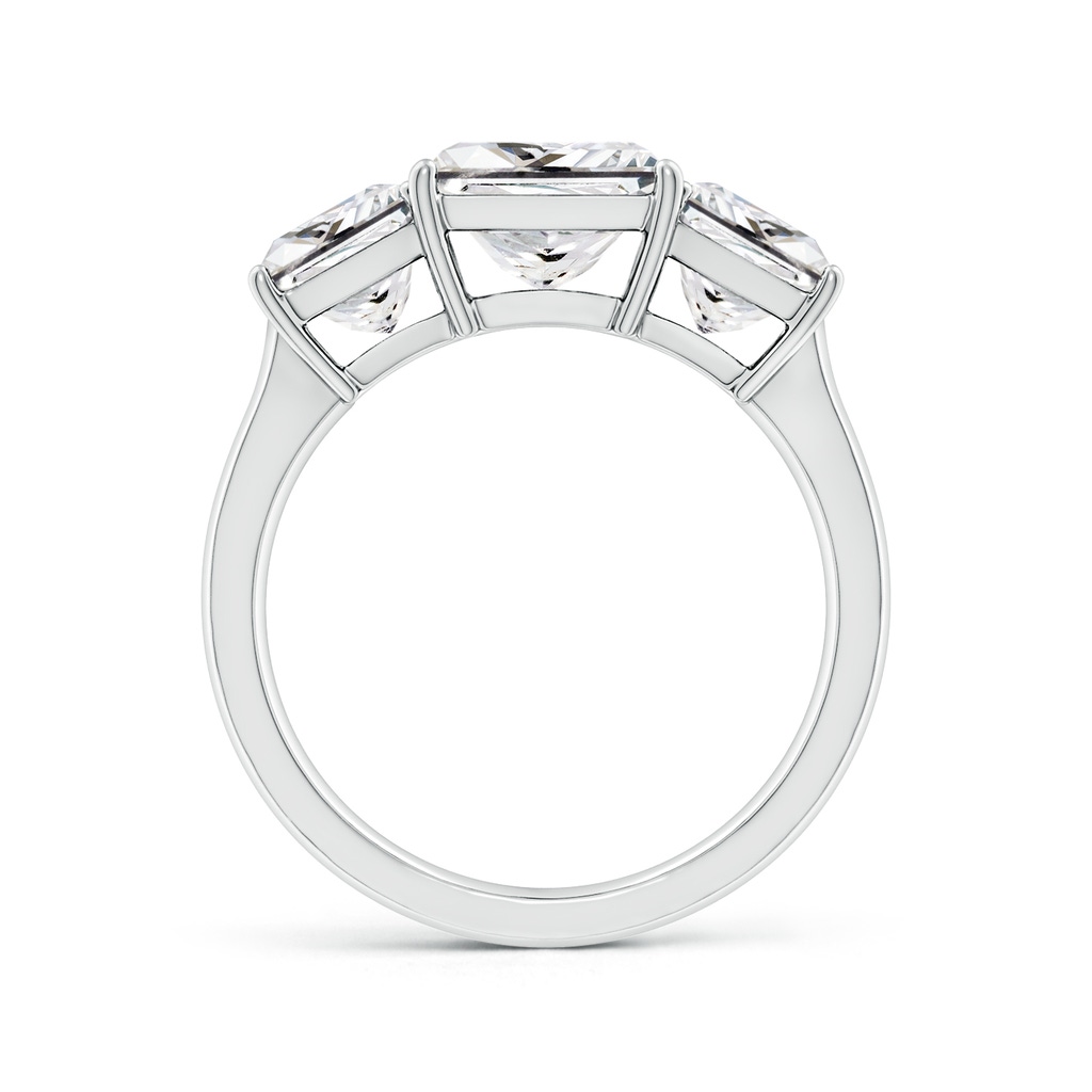 7.4mm HSI2 Princess-Cut Diamond Three Stone Classic Engagement Ring in White Gold Side 199