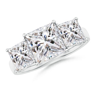 8mm IJI1I2 Princess-Cut Diamond Three Stone Classic Engagement Ring in P950 Platinum