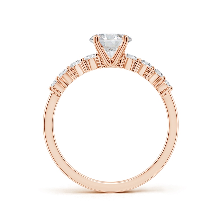 5.9mm HSI2 Solitaire Round Diamond Graduated Engagement Ring in Rose Gold side 199