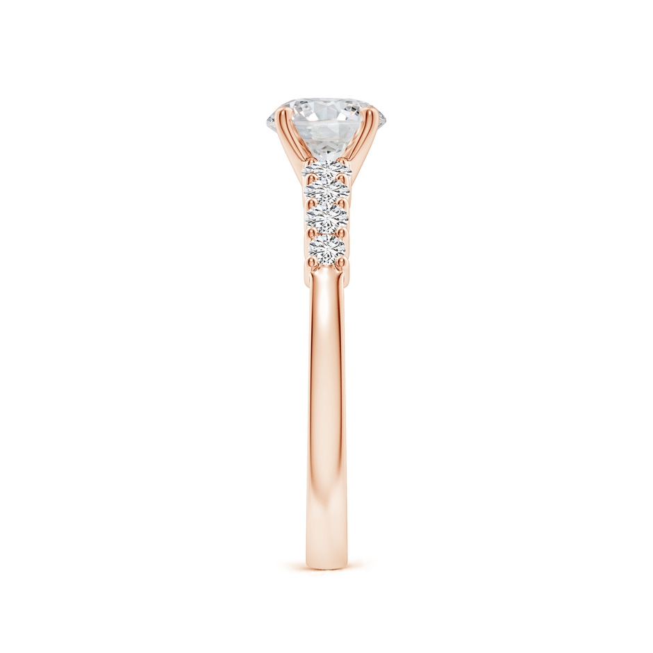 5.9mm HSI2 Solitaire Round Diamond Graduated Engagement Ring in Rose Gold side 299