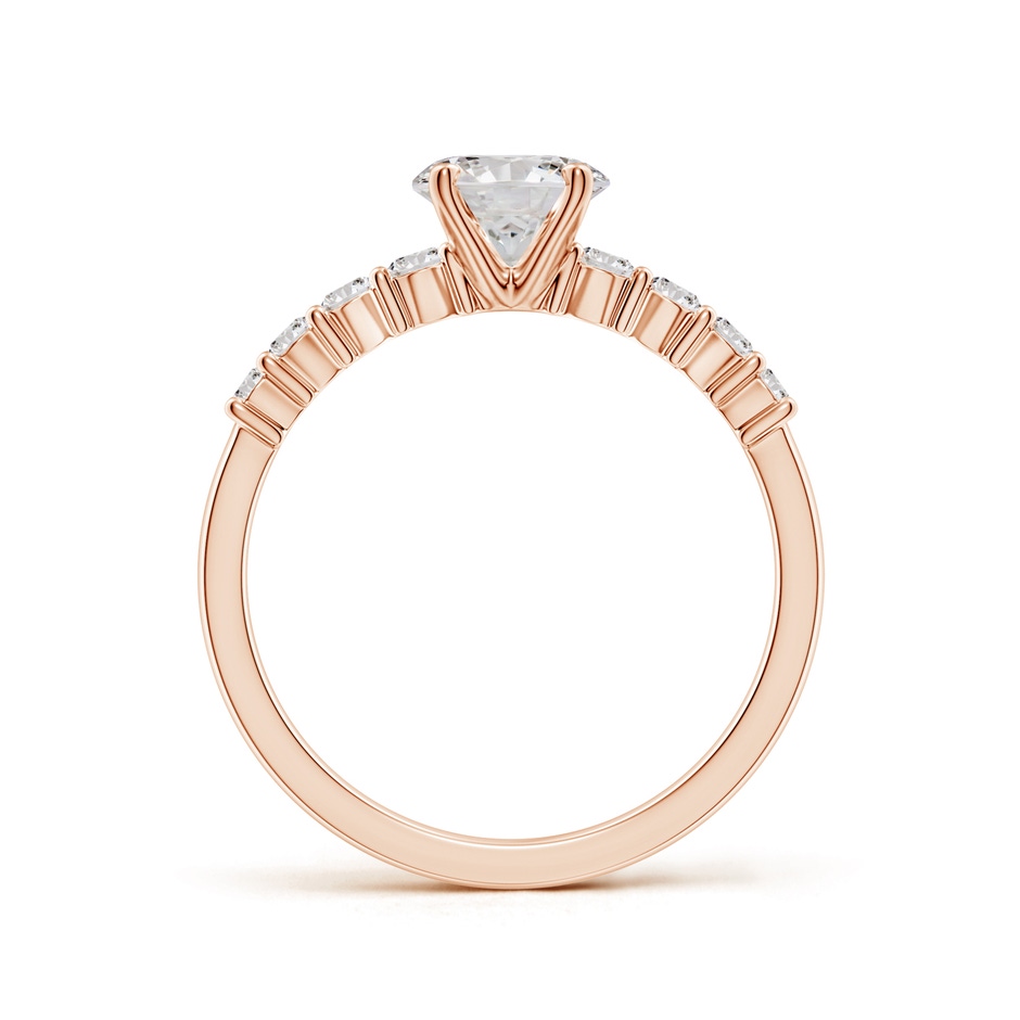 5.9mm IJI1I2 Solitaire Round Diamond Graduated Engagement Ring in Rose Gold side 199