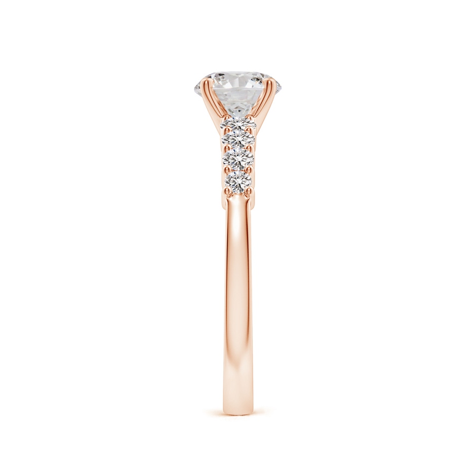 5.9mm IJI1I2 Solitaire Round Diamond Graduated Engagement Ring in Rose Gold side 299