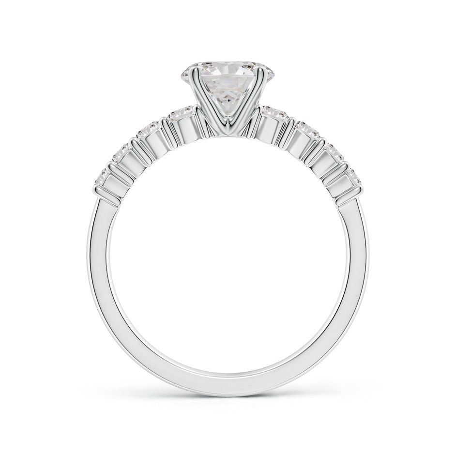 6.5mm IJI1I2 Solitaire Round Diamond Graduated Engagement Ring in P950 Platinum side 199