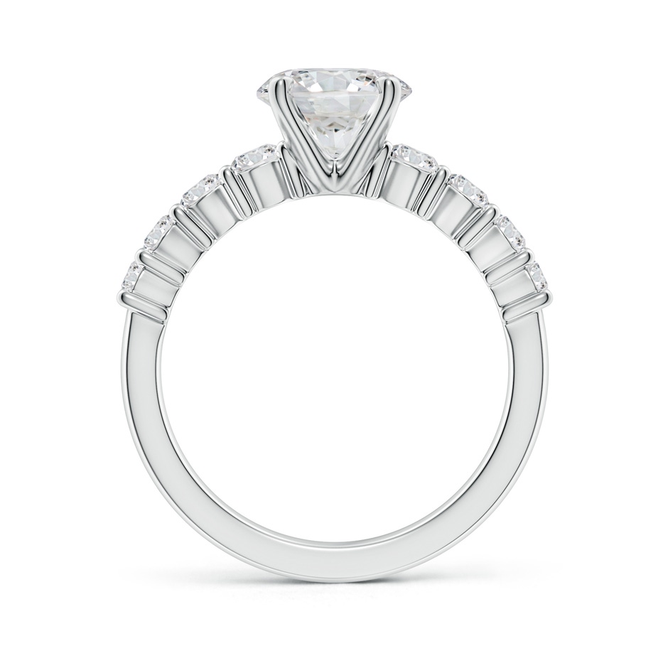 7.4mm HSI2 Solitaire Round Diamond Graduated Engagement Ring in P950 Platinum side 199