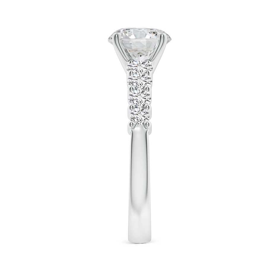 7.4mm HSI2 Solitaire Round Diamond Graduated Engagement Ring in P950 Platinum side 299