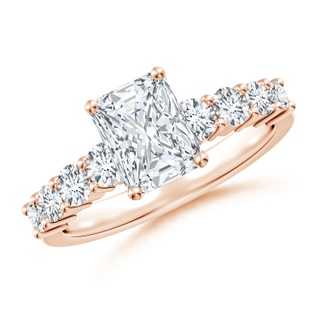 7.5x5.8mm GVS2 Solitaire Radiant-Cut Diamond Graduated Engagement Ring in Rose Gold