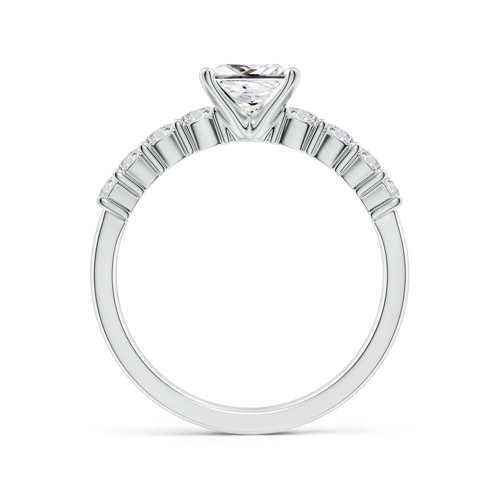5.5mm HSI2 Solitaire Princess-Cut Diamond Graduated Engagement Ring in White Gold Side 199