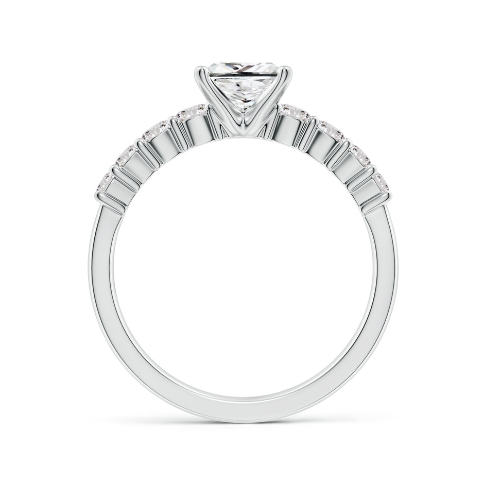 5.5mm IJI1I2 Solitaire Princess-Cut Diamond Graduated Engagement Ring in White Gold side 199