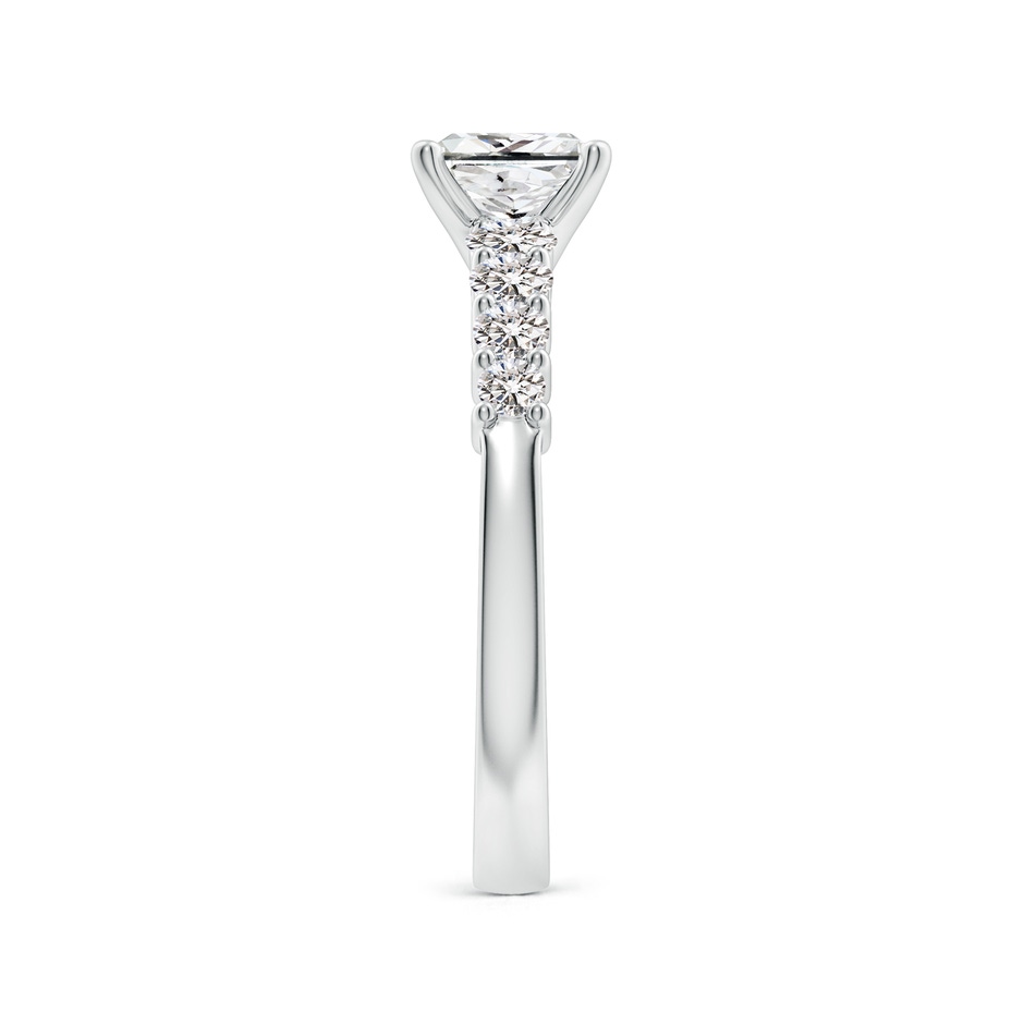 5.5mm IJI1I2 Solitaire Princess-Cut Diamond Graduated Engagement Ring in White Gold side 299