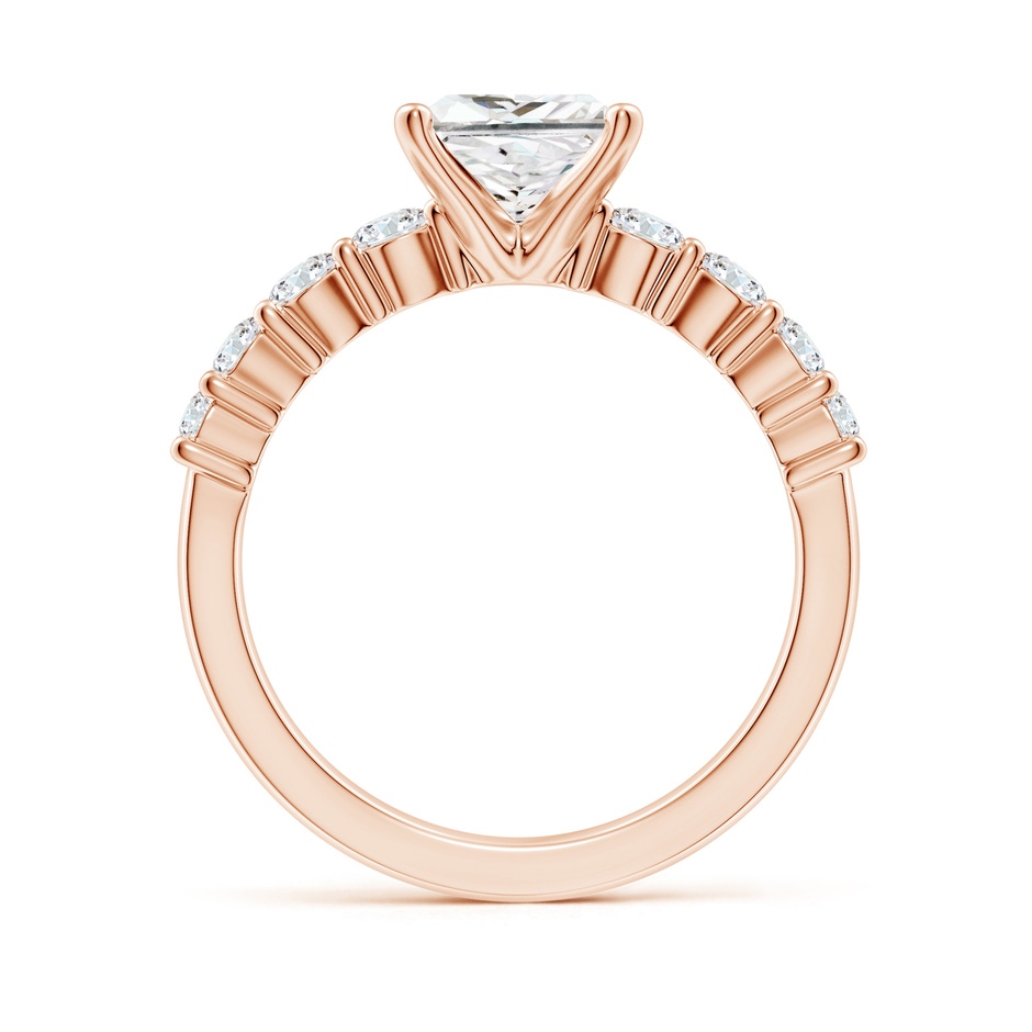 6.5mm GVS2 Solitaire Princess-Cut Diamond Graduated Engagement Ring in 18K Rose Gold side 199