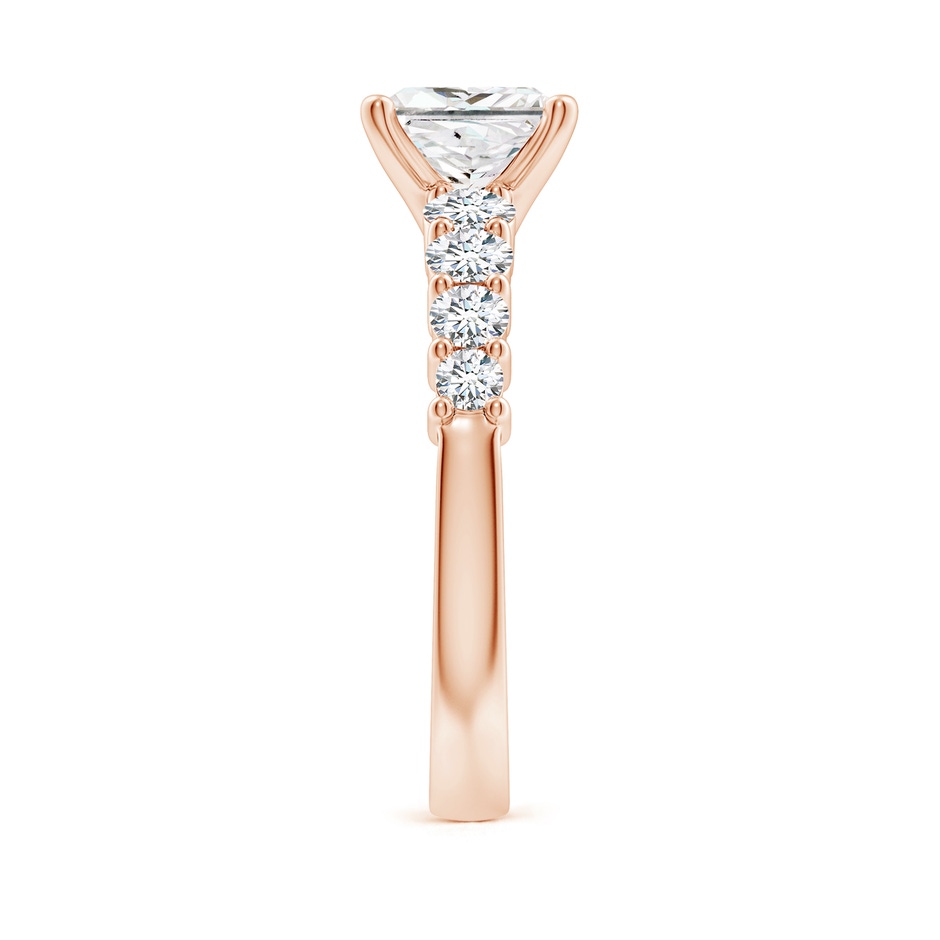 6.5mm GVS2 Solitaire Princess-Cut Diamond Graduated Engagement Ring in 18K Rose Gold side 299