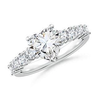 7.5mm GVS2 Solitaire Heart Diamond Graduated Engagement Ring in P950 Platinum