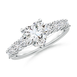 7.5mm HSI2 Solitaire Heart Diamond Graduated Engagement Ring in P950 Platinum