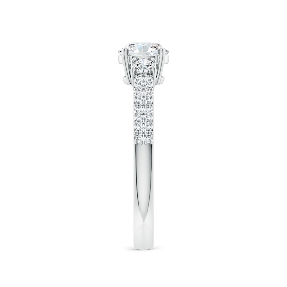 5.9mm GVS2 Round Diamond Side Stone Knife-Edge Shank Engagement Ring in P950 Platinum side 299