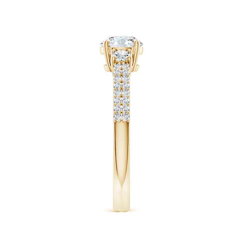 5.9mm GVS2 Round Diamond Side Stone Knife-Edge Shank Engagement Ring in Yellow Gold side 299
