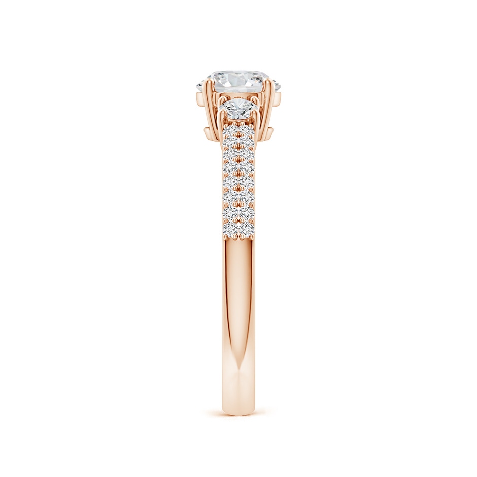 5.9mm HSI2 Round Diamond Side Stone Knife-Edge Shank Engagement Ring in Rose Gold side 299