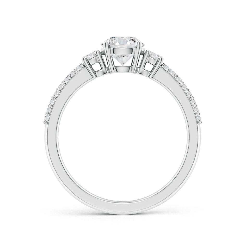 5.9mm HSI2 Round Diamond Side Stone Knife-Edge Shank Engagement Ring in White Gold - side 199