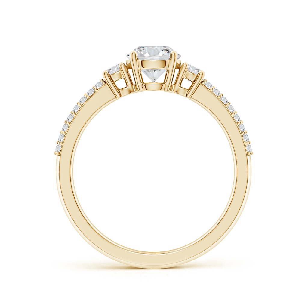 5.9mm HSI2 Round Diamond Side Stone Knife-Edge Shank Engagement Ring in Yellow Gold - side 199